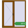 Ціноутворення Вікна 1300x1500 мм REHAU SYNEGO MD GOLDEN OAK з двох сторін. Ціна: €489.17