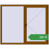 Ціноутворення Вікна 1700x1400 мм REHAU Euro 60 GOLDEN OAK з двох сторін. Ціна: €379.64