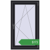 Ціноутворення Вікна 700x1200 мм REHAU Euro 70 BLACK_ULTI-MATT з двох сторін. Ціна: $173.25