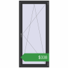 Ціноутворення Вікна 900x2000 мм REHAU Euro 70 ANTHRACITE_GREY_GLATT з двох сторін. Ціна: $338.41