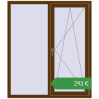 Ціноутворення Вікна 1300x1500 мм REHAU Euro 60 WALNUT з двох сторін. Ціна: €292.79