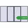 Ціноутворення Вікна 4000x2300 мм REHAU Euro 60 ANTHRACITE_GREY_STRUKTURAL з двох сторін. Ціна: €1,053.40