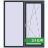 Ціноутворення Вікна 1300x1500 мм REHAU Euro 60 ANTHRACITE_GREY_STRUKTURAL з двох сторін. Ціна: 288.93 EUR