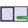 Ціноутворення Вікна 1730x970 мм REHAU Euro 70 ANTHRACITE_GREY_STRUKTURAL з двох сторін. Ціна: €326.83