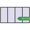 Ціноутворення Вікна 3070x1670 мм REHAU Euro 70 BLACK_BROWN з двох сторін. Ціна: 603.01 EUR