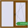 Ціноутворення Вікна 1300x1300 мм REHAU Euro 60 GOLDEN OAK з двох сторін. Ціна: 311.99 EUR