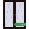 Ціноутворення Вікна 1350x1700 мм REHAU Brillant-Design BLACK_BROWN з двох сторін. Ціна: €596.04