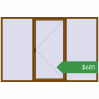 Ціноутворення Вікна 3000x2000 мм REHAU Euro 60 GOLDEN OAK з двох сторін. Ціна: $684.95