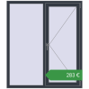 Ціноутворення Вікна 1300x1500 мм REHAU Euro 60 ANTHRACITE_GREY_STRUKTURAL з двох сторін. Ціна: €282.99