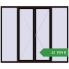 Ціноутворення Вікна 2400x2000 мм REHAU Brillant-Design BLACK_BROWN з двох сторін. Ціна: ₴41,789.31