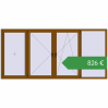 Ціноутворення Вікна 3200x1500 мм REHAU Euro 60 GOLDEN OAK з двох сторін. Ціна: €825.64