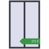 Ціноутворення Вікна 940x1450 мм REHAU Brillant-Design ANTHRACITE_GREY_STRUKTURAL з двох сторін. Ціна: €271.76