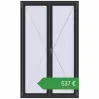 Ціноутворення Вікна 1200x2000 мм REHAU Euro 70 ANTHRACITE_GREY_GLATT з двох сторін. Ціна: €537.26
