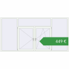 Ціноутворення Вікна 3000x1500 мм REHAU Euro 60 Білий (RAL 9016) з двох сторін. Ціна: €449.08