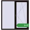 Ціноутворення Вікна 1500x1600 мм REHAU Brillant-Design BLACK_BROWN з двох сторін. Ціна: $437.82