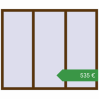 Ціноутворення Вікна 1800x1500 мм REHAU SYNEGO MD WALNUT з двох сторін. Ціна: €534.65