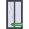 Ціноутворення Вікна 1200x2100 мм REHAU Euro 70 ANTHRACITE_GREY_STRUKTURAL з двох сторін. Ціна: 640.38 EUR