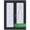 Ціноутворення Вікна 900x1200 мм REHAU Euro 70 BLACK_ULTI-MATT з двох сторін. Ціна: ₴15,031.39