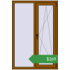Ціноутворення Вікна 1000x1500 мм REHAU Euro 60 GOLDEN OAK з двох сторін. Ціна: $269.39