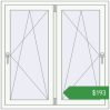 Ціноутворення Вікна 1200x1200 мм REHAU Euro 60 Білий (RAL 9016) з двох сторін. Ціна: $193.44