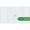 Ціноутворення Вікна 2520x1430 мм REHAU Euro 70 Білий (RAL 9016) з двох сторін. Ціна: €504.19