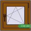 Ціноутворення Вікна 500x500 мм REHAU Euro 60 GOLDEN OAK з двох сторін. Ціна: 4 529.82 UAH