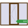 Ціноутворення Вікна 1800x1500 мм REHAU Euro 70 WALNUT з двох сторін. Ціна: $393.45