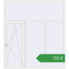 Ціноутворення Вікна 2200x2450 мм REHAU Euro 70 Білий (RAL 9016) з двох сторін. Ціна: €725.38