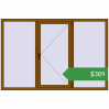 Ціноутворення Вікна 2100x1400 мм REHAU Euro 60 GOLDEN OAK з двох сторін. Ціна: $388.86