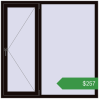 Ціноутворення Вікна 1500x1500 мм REHAU Euro 60 BLACK_BROWN з двох сторін. Ціна: $256.71