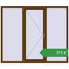Ціноутворення Вікна 1860x1560 мм REHAU Euro 60 WALNUT з двох сторін. Ціна: €373.32