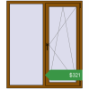 Ціноутворення Вікна 1300x1500 мм REHAU Euro 70 GOLDEN OAK з двох сторін. Ціна: $321.21