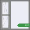 Ціноутворення Вікна 1500x1500 мм Altest Pony 375 RAL 9007 Grey aluminium з двох сторін. Ціна: $386.72