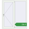 Ціноутворення Вікна 1300x1500 мм REHAU Euro 60 Білий (RAL 9016) з двох сторін. Ціна: €235.57