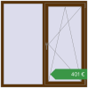 Ціноутворення Вікна 1500x1500 мм REHAU Euro 70 WALNUT з двох сторін. Ціна: €401.07
