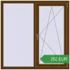 Ціноутворення Вікна 1300x1300 мм REHAU Euro 60 WALNUT з двох сторін. Ціна: 252.22 EUR