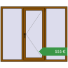 Ціноутворення Вікна 1700x1400 мм REHAU Brillant-Design GOLDEN OAK з двох сторін. Ціна: €555.01