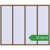 Ціноутворення Вікна 2800x2300 мм REHAU Euro 70 WALNUT з двох сторін. Ціна: ₴37,004.13