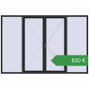 Ціноутворення Вікна 3000x2000 мм REHAU Euro 60 BLACK_ULTI-MATT з двох сторін. Ціна: €829.77