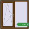 Ціноутворення Вікна 1100x1100 мм REHAU Euro 60 WALNUT з двох сторін. Ціна: ₴8,912.44