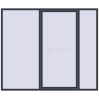 Ціноутворення Розсувні терасні двері 2600x2200 мм REHAU Euro 60 (Похило-зсувні) ANTHRACITE_GREY_STRUKTURAL з двох сторін