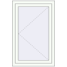 Ціноутворення Вікна 700x1100 мм REHAU Euro 60 Білий (RAL 9016) з двох сторін