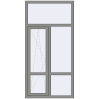 Ціноутворення Вікна 1000x2000 мм Altest Pony 375 RAL 9007 Grey aluminium з двох сторін