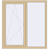 Ціноутворення Вікна 1300x1400 мм REHAU Euro 60 RAL 1014 Ivory ззовні