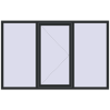 Ціноутворення Вікна 2180x1390 мм REHAU Euro 70 RAL 9017 Traffic black ззовні