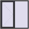 Ціноутворення Вікна 1500x1500 мм REHAU Euro 70 RAL 9017 Traffic black ззовні