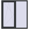 Ціноутворення Вікна 1300x1400 мм REHAU Euro 60 RAL 9017 Traffic black ззовні