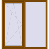 Ціноутворення Вікна 1500x1600 мм REHAU Brillant-Design GOLDEN OAK ззовні