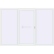 REHAU Euro 60 (Похило-зсувні) 3000x2100 мм Білий (RAL 9016) з двох сторін