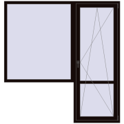 REHAU Euro 70 2000x2100 мм BLACK_BROWN з двох сторін